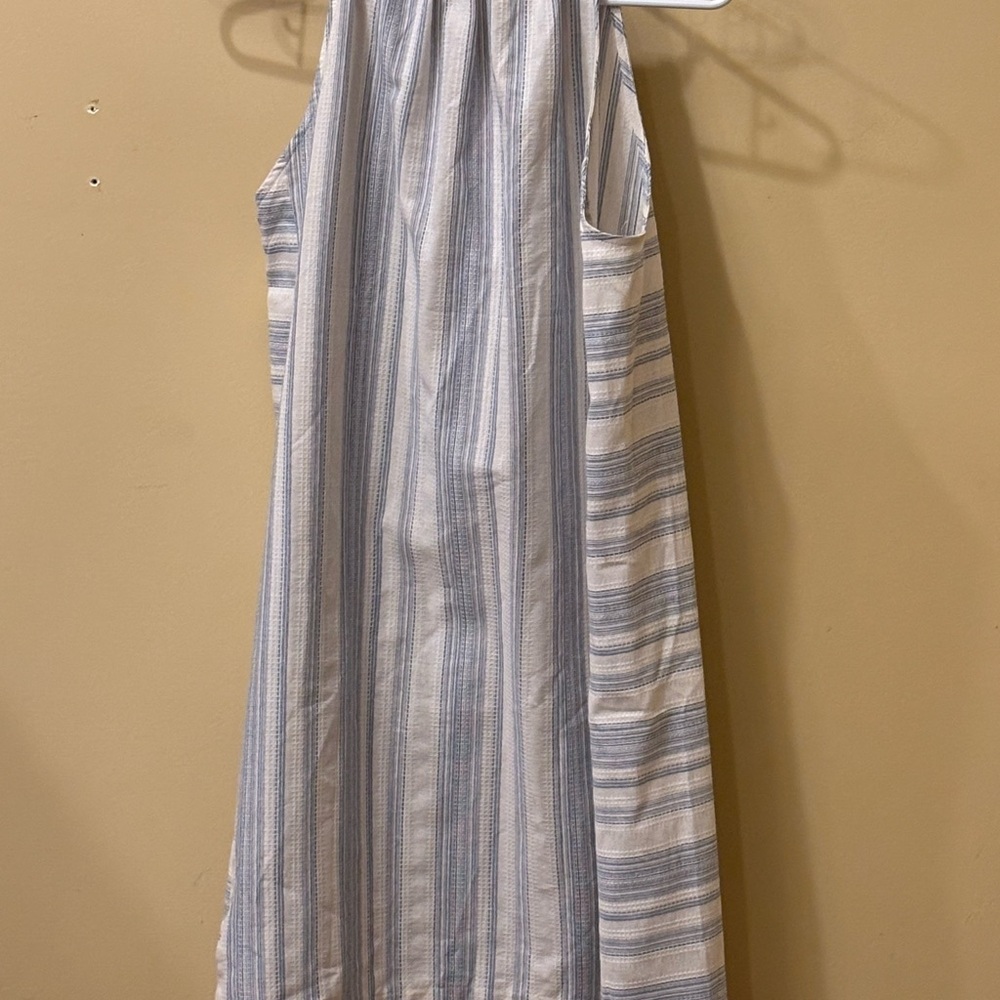 Cupshe Striped Mini Dress Size Medium Blue White Tie Back Adjustable Straps - Picture 2 of 7
